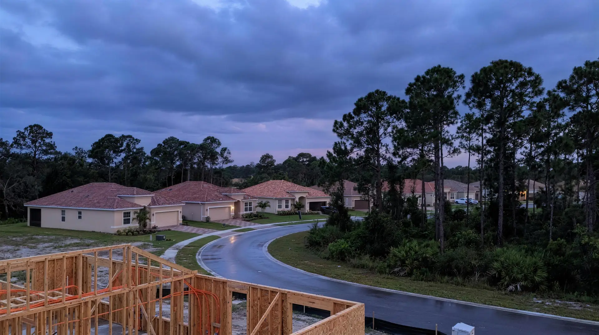 Newer construction homes on wooded lots in Citrus Springs, Florida